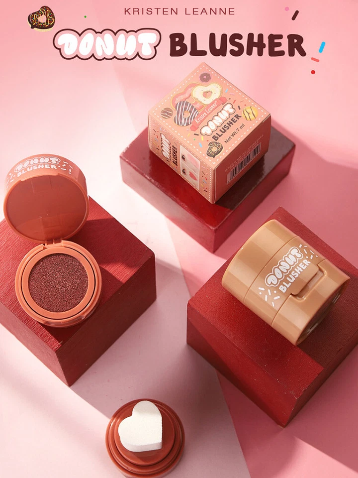 Air Cushion Blush Cosmetics Makeup Love Blusher Liquid Powder Blusher  wi - Image 4 of 4