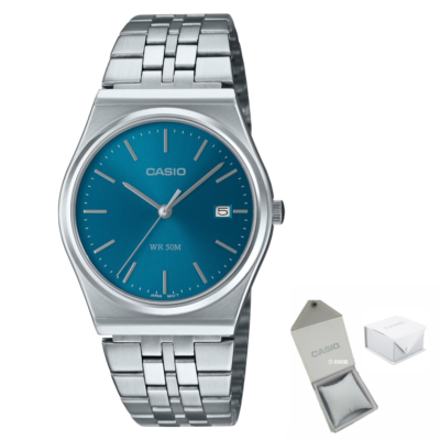 Casio MTP-B145D-2A2 Blue 35mm Quartz Stainless Steel Men's Watch
