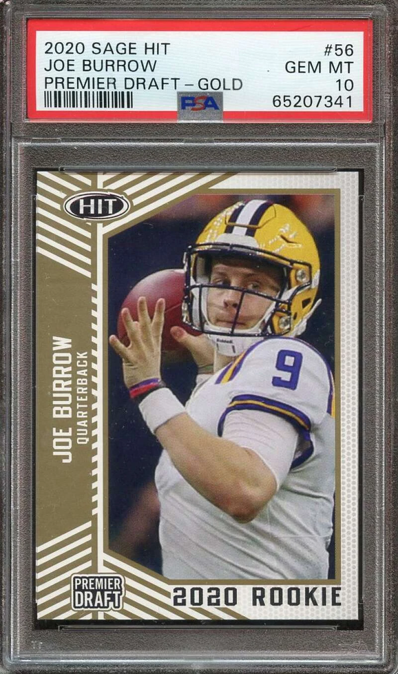 Joe Burrow Sage Hit Premier Draft #56 Gold