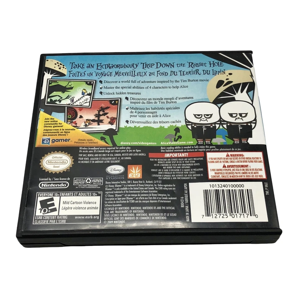 Disney Alice in Wonderland Nintendo DS Video Game 2010 Complete Tested Works! - Image 3 of 4