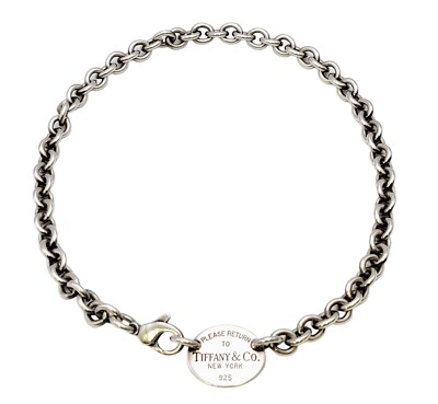 Tiffany & Co. Necklace Sterling Silver 925 Oval Tag Return To