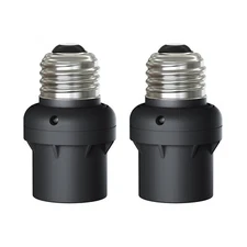 DEWENWILS Dusk to Dawn Bulb Socket Outdoor Automatic Light Sensor Socket 2/4Pack