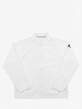 Adidas Men s White Full Zip Track Jacket Lightweight Athletic Windbreaker Size L