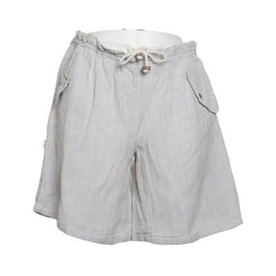 Patrizia Pepe, Shorts, Größe: 44, Grau, Baumwolle/Elasthan/Leinen/Polyamid #8UP