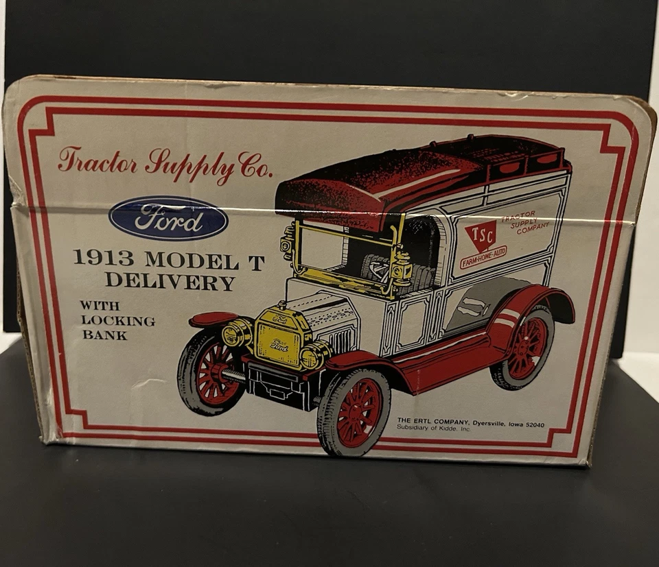 Banco de suministro de tractor vintage modelo T de metal fundido a presión ERTL escala 1:25 NUEVO Foto 3 de 3