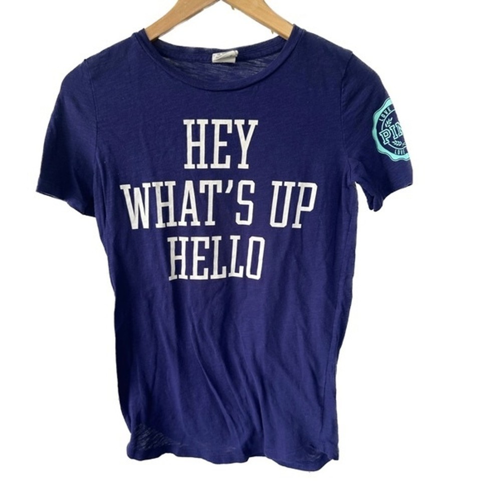 Victoria's Secret PINK Athleisure Catchy Phrase Slogan Classic T-Shirt XS