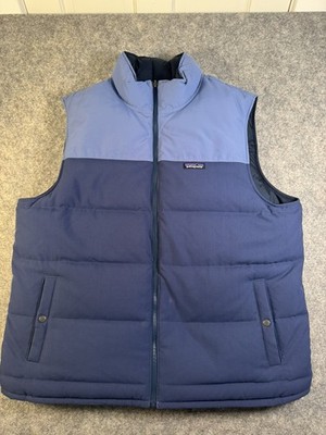 Patagonia Reversible Bivy Down Vest Blue Navy Men s XXL Excellent Condition