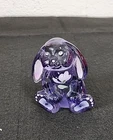 Fenton Art Glass Little Violet Lop-Eared Bunny made from Amethyst glass