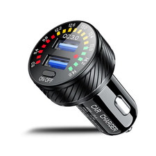 QC 3.0 Dual USB Car Charger 12V 24V Waterproof 18W Fast Charging Marquee Light L