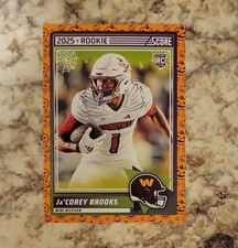 Panini 2025 Score Rookie Ja'Corey Brooks #61 Washington Commanders NFL Card. rookie card picture