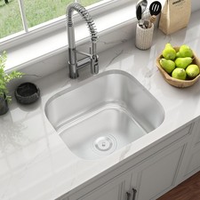 18 Inch Undermount Single Bowl Bar Perp RV Camper Kitchen Sink 304 Stainless