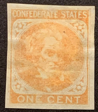 US Stamps #CSA 14 MNG, 1 cent Confederate States SCV $60