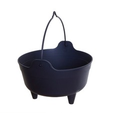 Whitefurze Strong Plastic Cauldron Planter Pot Tub Basket with Handle - 28cm