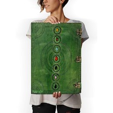 TUZECH Seven Chakra Handmade Leather Journal Book of Shadows, Green 22 Inch