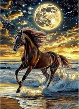 ZENDIYO Horse Diamond Painting Kits for Adults, 5D Art 