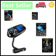 2024 Upgraded Car Bluetooth FM Transmitter with 1.44" LCD  Gooseneck Comfort