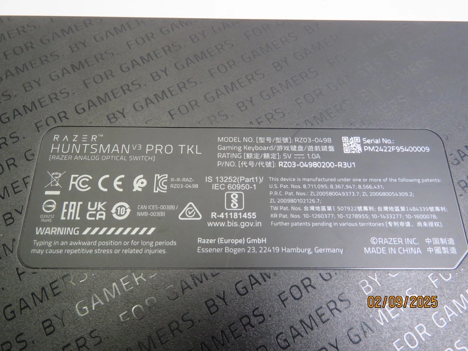 Razer Huntsman v3 Pro Tenkeyless Gaming Keyboard [ANALOG OPTICAL SWITCHES] - Image 3 of 4