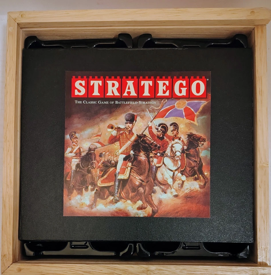 Stratego Nostalgia Series 2002 Board Game Mb Wooden Box Complete  - Image 3 of 4