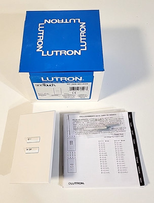 New LUTRON SO-2BN-WH-EGN 2 Button Scene Electric Wall Station White Switch Box