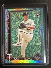🔥Zebby Matthews 2025 Topps Series 1 Easter Variation # 283  (RC) Twins