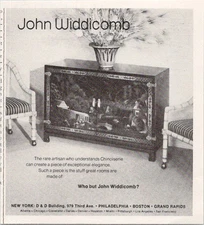 John Widdicomb Vintage Print Ad Chinoiserie Cabinet 1980