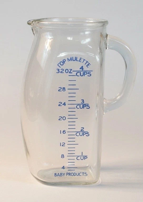 Vintage Formulette Formula Glass Measuring Pitcher 4 Cup 32oz Baby Formula Mixer