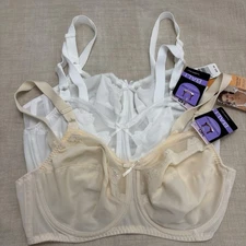 3 Bali Underwire Bras Full Coverage Comfort Figure Floral U Back 0180 34D NEW