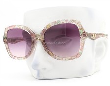 Coach Sunglasses Crystal Clear Floral Field Violet HC 8410U 58947W with Case