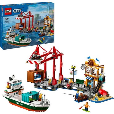 LEGO City 60422 Hafen mit Frachtschiff Klemmbausteine Bausatz