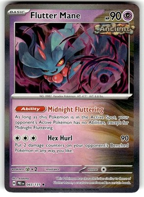 Flutter Mane 043/131 Holo Rare Prismatic Evolutions Pokemon Holo NM