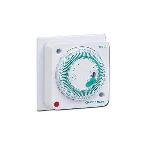 Greenbrook T101A-C - 7 Day Mechanical Socket Box Timer