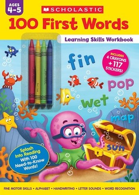 100 First Words Learning Skills Workbook Paperback by Scholastic