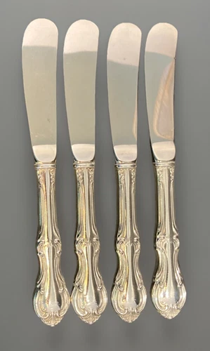FOUR (4) international Joan of Arc Sterling Silver Butter Spreader 5 7/8 No Mono