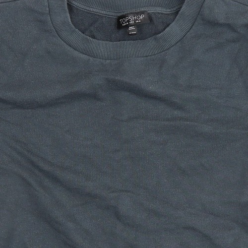 Topshop Women's Black Size 6 Crew Neck Sweatshirt - Picture 8 of 12