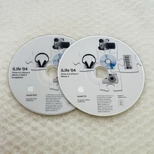 2004 iLife 04 iPhoto 4 iMovie 4 iTunes 4.2 Mac Macintosh Software Install CD DVD