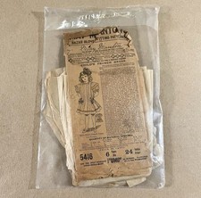 RARE 1910's May Manton Sewing Pattern # 5416, Child's French Dress (6 yrs) CUT