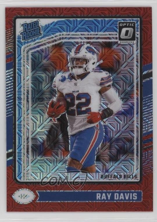 2024 Panini Donruss Optic Rated Rookie Red Mojo Prizm Ray Davis #283 1mx3