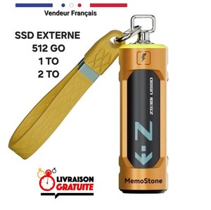 Diffusé à l'extérieur SSD KingSpec SSD Extérieur 512Go / 1To / 2To USB-C SSD portatif