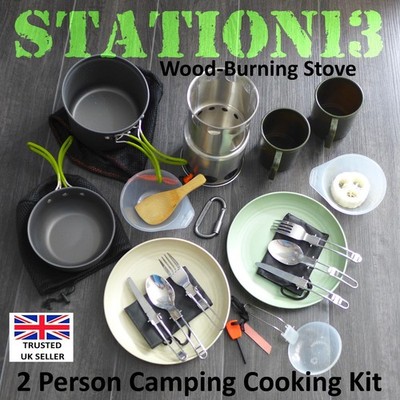 Leichter Holzofen für 2 Personen Camping & Backpacking Kochset - NEU!