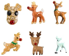 Origami Owl CHOICE RUDOLPH THE REINDEER Floating Enamel CHRISTMAS DEER DOE Charm