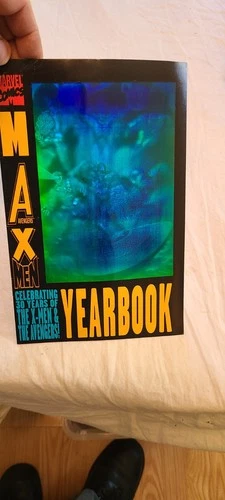 Vintage 1993 Marvel: Max Avengers X-Men Yearbook 30 Years Hologram Cover