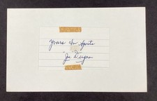 Joe Dugan Signed Index Card 3x5 Baseball New York Yankees Autograph TPG