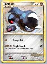 Beldum 43/90 Common HGSS Undaunted Pokemon Lightly Played B3