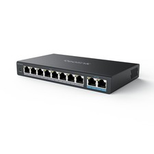 REOLINK PoE Switch with 8 PoE and 2 Gigabit Uplink Ports, Ideal for REOLINK R...
