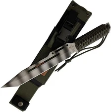 Linton Cutlery Fixed Knife 420 J2 Steel Blade Paracord Wrapped Handle - L90008S