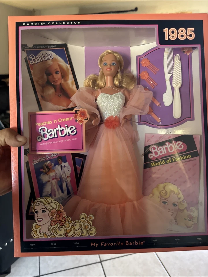 1985 My Favorite Barbie Peaches N Cream Doll Collector Vintage Repro Mattel 9525 - Image 4 of 4