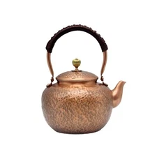 50.7oz Elegant Chinese Style Copper Tea Kettle For Stovetop, Non-Coating Pure...