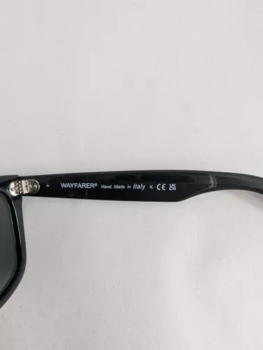 Pre-Owned Ray-Ban Wayfarer RB 2140 901 Black Frame With Green Lens size 50* - Picture 4 of 8