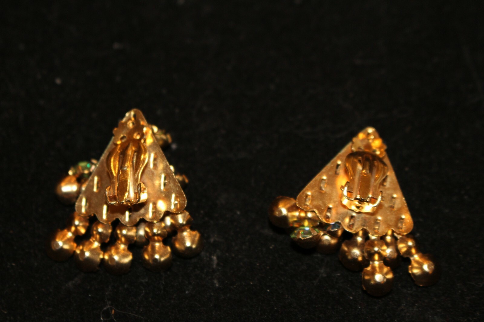 Aurora Borealis Triangular cascading Rhinestone c… - image 2