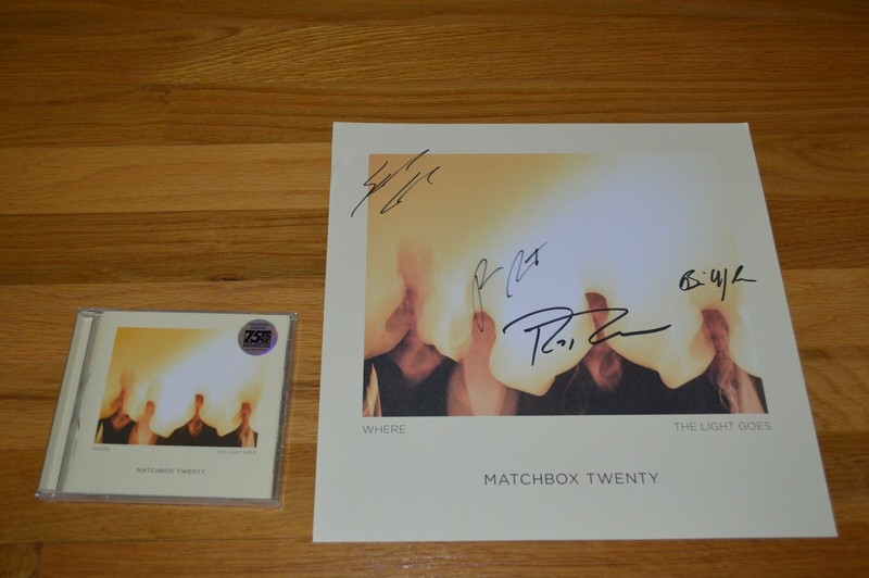 Matchbox Twenty Autographed "Where The Light Goes" 12x12 Insert With CD & COA